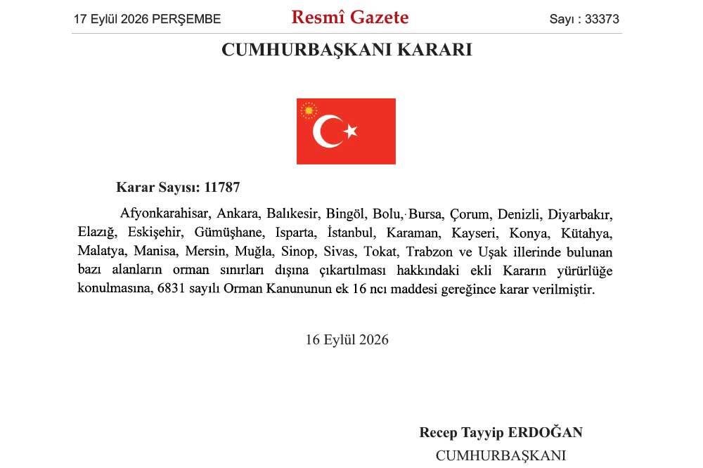 27 İlde Ormanların Sınırları Değişti 1